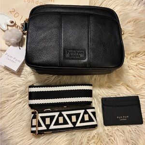Pom Pom London Black Crossbody Bag